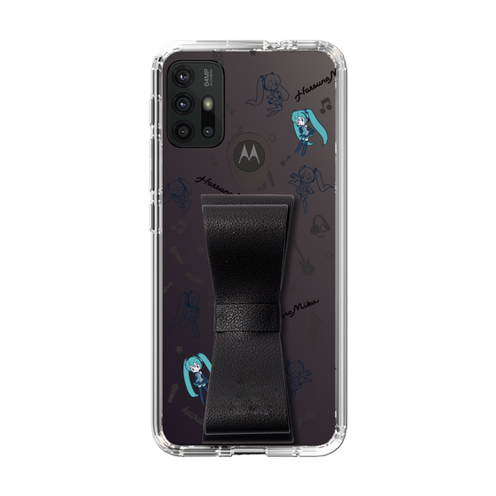 Slim Protection Case - STAND & RING RIBBON Black［ HATSUNE MIKU - Ribbon - Instrumental - Monochrome ］