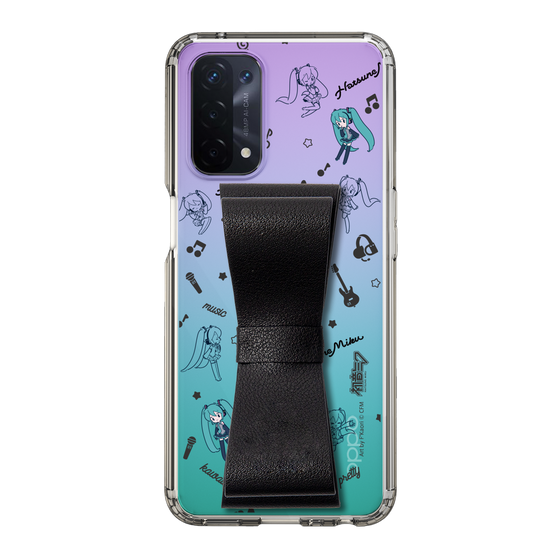 Slim Protection Case - STAND & RING RIBBON Black［ HATSUNE MIKU - Ribbon - Instrumental - Monochrome ］