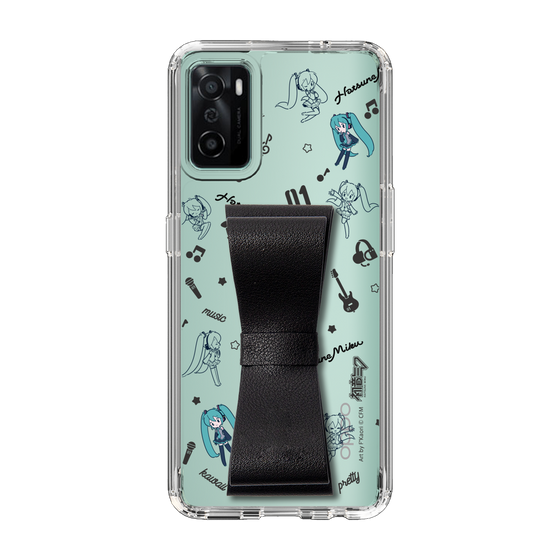 Slim Protection Case - STAND & RING RIBBON Black［ HATSUNE MIKU - Ribbon - Instrumental - Monochrome ］