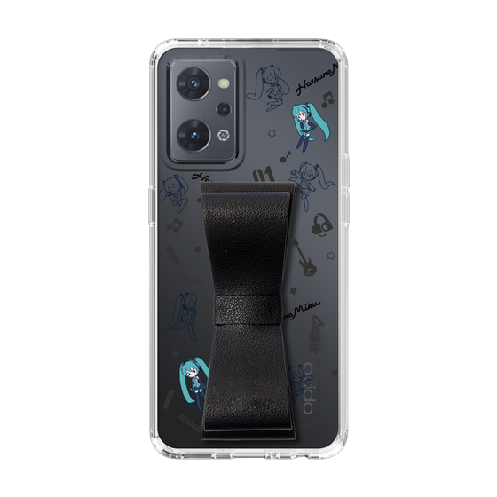 Slim Protection Case - STAND & RING RIBBON Black［ HATSUNE MIKU - Ribbon - Instrumental - Monochrome ］