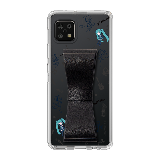 Slim Protection Case - STAND & RING RIBBON Black［ HATSUNE MIKU - Ribbon - Instrumental - Monochrome ］