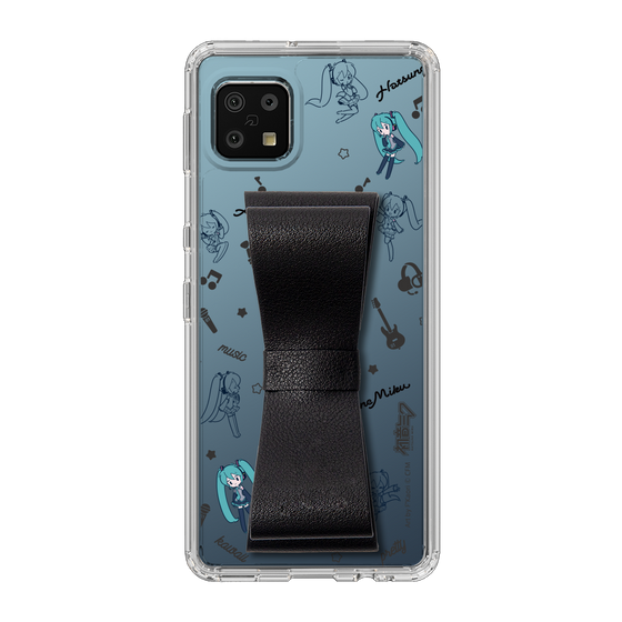 Slim Protection Case - STAND & RING RIBBON Black［ HATSUNE MIKU - Ribbon - Instrumental - Monochrome ］