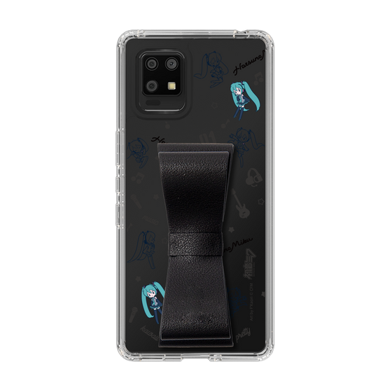 Slim Protection Case - STAND & RING RIBBON Black［ HATSUNE MIKU - Ribbon - Instrumental - Monochrome ］