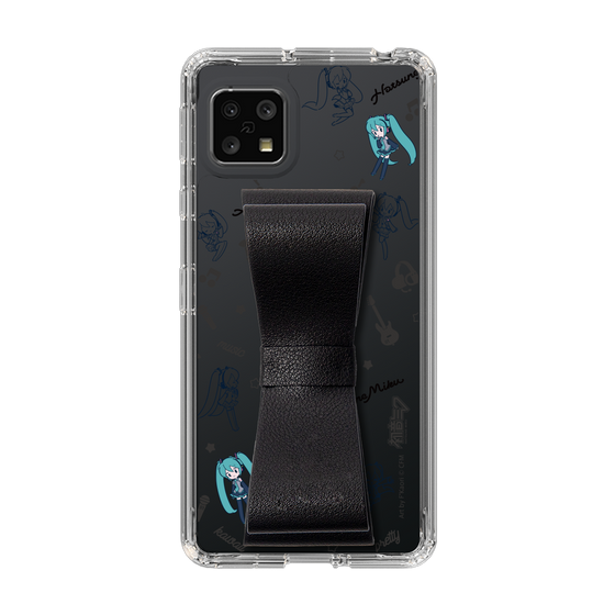 Slim Protection Case - STAND & RING RIBBON Black［ HATSUNE MIKU - Ribbon - Instrumental - Monochrome ］