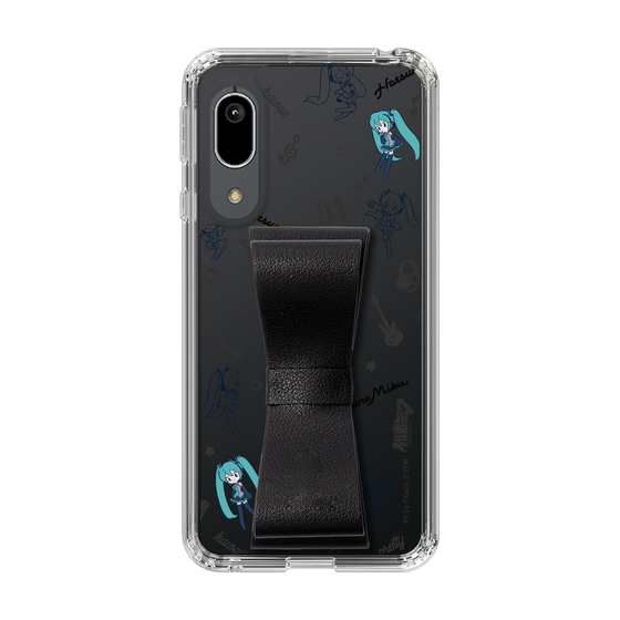 Slim Protection Case - STAND & RING RIBBON Black［ HATSUNE MIKU - Ribbon - Instrumental - Monochrome ］