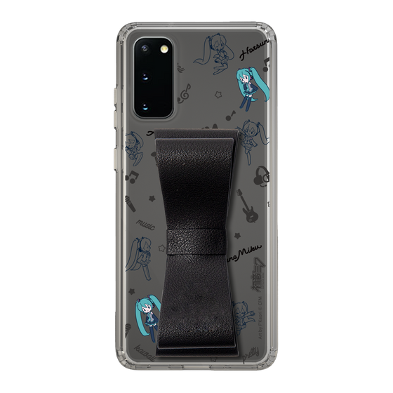 Slim Protection Case - STAND & RING RIBBON Black［ HATSUNE MIKU - Ribbon - Instrumental - Monochrome ］