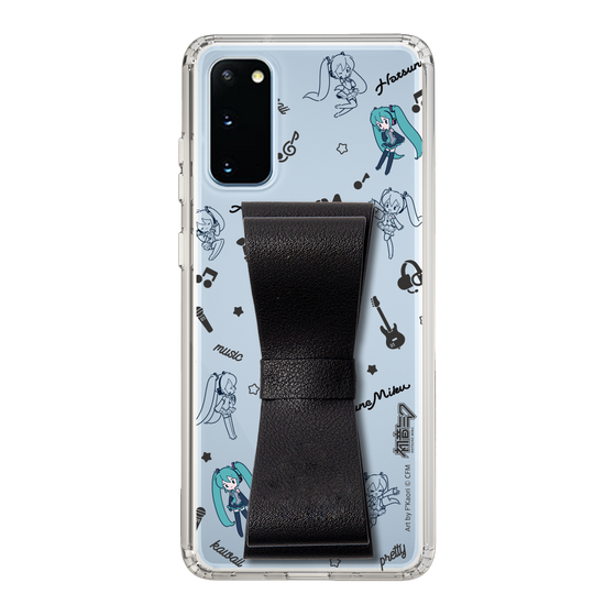 Slim Protection Case - STAND & RING RIBBON Black［ HATSUNE MIKU - Ribbon - Instrumental - Monochrome ］