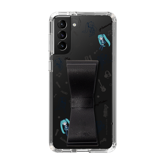 Slim Protection Case - STAND & RING RIBBON Black［ HATSUNE MIKU - Ribbon - Instrumental - Monochrome ］