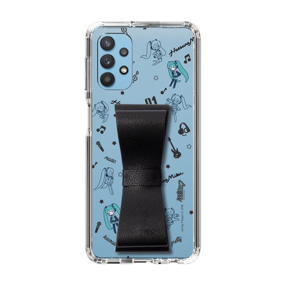 Slim Protection Case - STAND & RING RIBBON Black［ HATSUNE MIKU - Ribbon - Instrumental - Monochrome ］