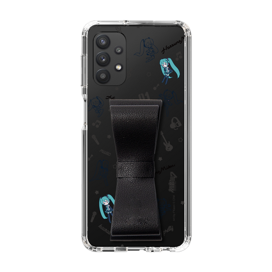 Slim Protection Case - STAND & RING RIBBON Black［ HATSUNE MIKU - Ribbon - Instrumental - Monochrome ］