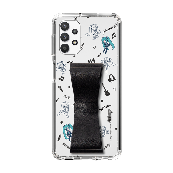 Slim Protection Case - STAND & RING RIBBON Black［ HATSUNE MIKU - Ribbon - Instrumental - Monochrome ］