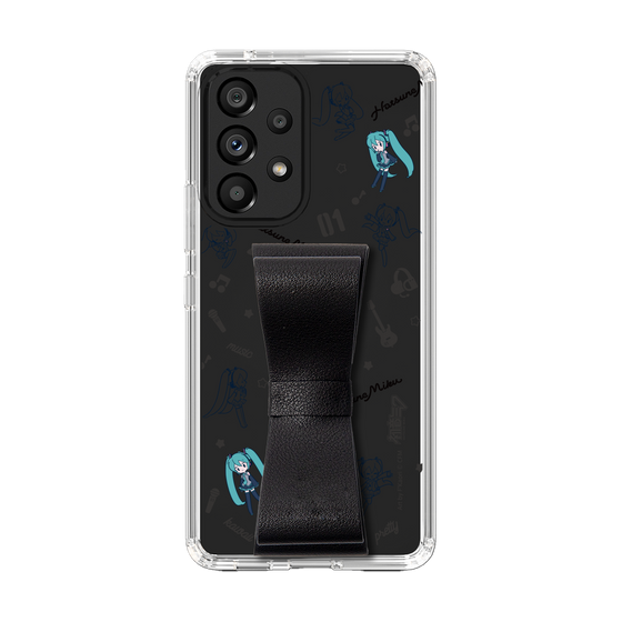 Slim Protection Case - STAND & RING RIBBON Black［ HATSUNE MIKU - Ribbon - Instrumental - Monochrome ］