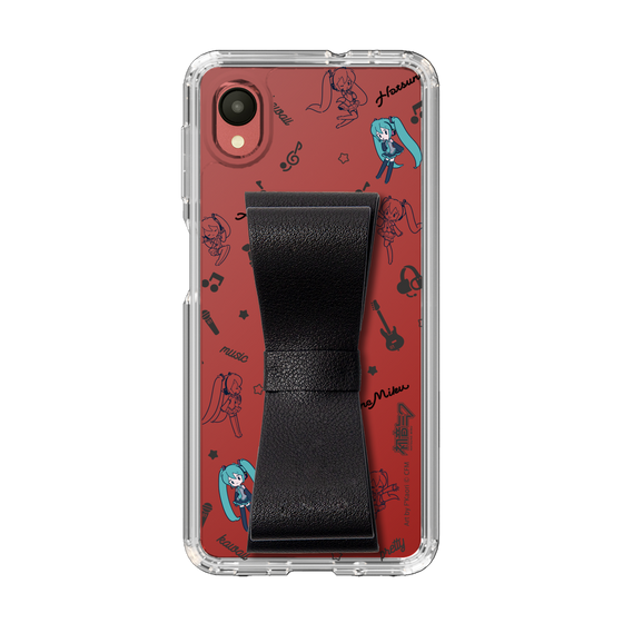 Slim Protection Case - STAND & RING RIBBON Black［ HATSUNE MIKU - Ribbon - Instrumental - Monochrome ］