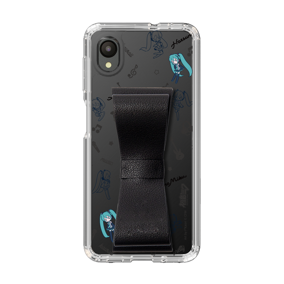 Slim Protection Case - STAND & RING RIBBON Black［ HATSUNE MIKU - Ribbon - Instrumental - Monochrome ］