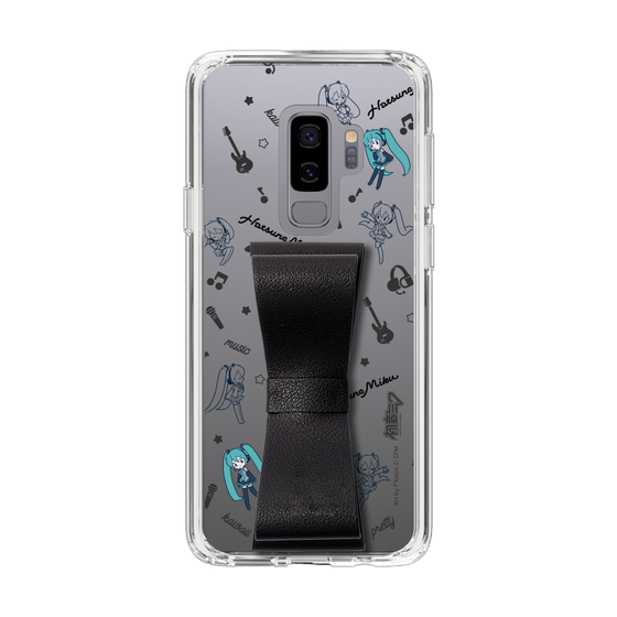 Slim Protection Case - STAND & RING RIBBON Black［ HATSUNE MIKU - Ribbon - Instrumental - Monochrome ］