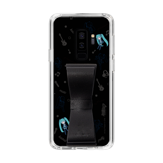 Slim Protection Case - STAND & RING RIBBON Black［ HATSUNE MIKU - Ribbon - Instrumental - Monochrome ］