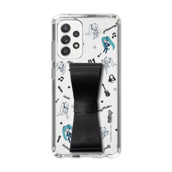 Slim Protection Case - STAND & RING RIBBON Black［ HATSUNE MIKU - Ribbon - Instrumental - Monochrome ］