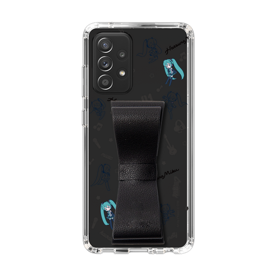 Slim Protection Case - STAND & RING RIBBON Black［ HATSUNE MIKU - Ribbon - Instrumental - Monochrome ］