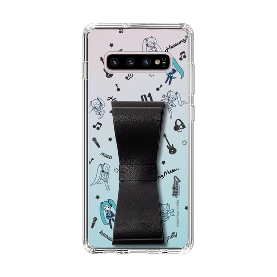Slim Protection Case - STAND & RING RIBBON Black［ HATSUNE MIKU - Ribbon - Instrumental - Monochrome ］