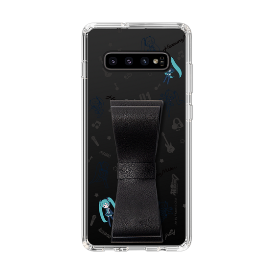 Slim Protection Case - STAND & RING RIBBON Black［ HATSUNE MIKU - Ribbon - Instrumental - Monochrome ］