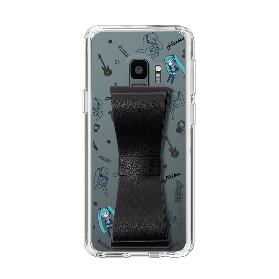 Slim Protection Case - STAND & RING RIBBON Black［ HATSUNE MIKU - Ribbon - Instrumental - Monochrome ］