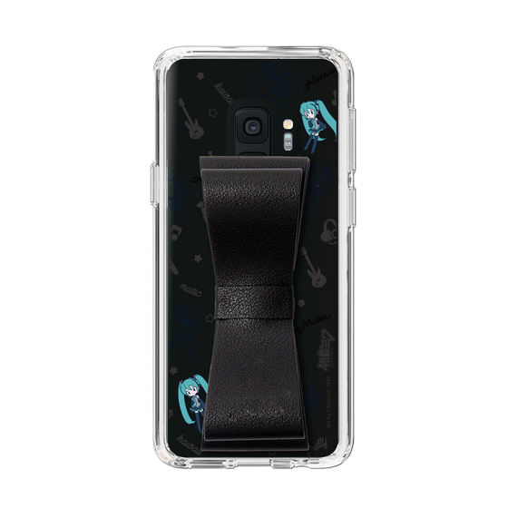 Slim Protection Case - STAND & RING RIBBON Black［ HATSUNE MIKU - Ribbon - Instrumental - Monochrome ］