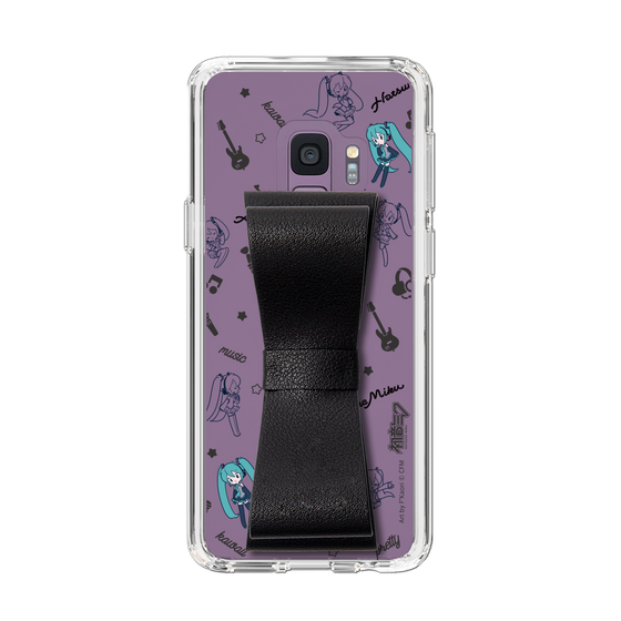 Slim Protection Case - STAND & RING RIBBON Black［ HATSUNE MIKU - Ribbon - Instrumental - Monochrome ］