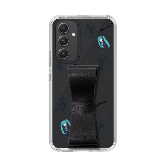 Slim Protection Case - STAND & RING RIBBON Black［ HATSUNE MIKU - Ribbon - Instrumental - Monochrome ］