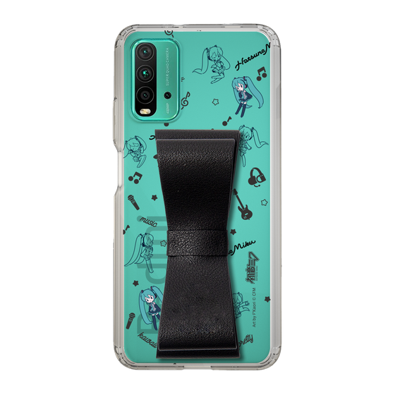 Slim Protection Case - STAND & RING RIBBON Black［ HATSUNE MIKU - Ribbon - Instrumental - Monochrome ］