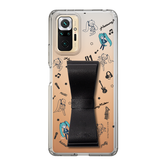 Slim Protection Case - STAND & RING RIBBON Black［ HATSUNE MIKU - Ribbon - Instrumental - Monochrome ］