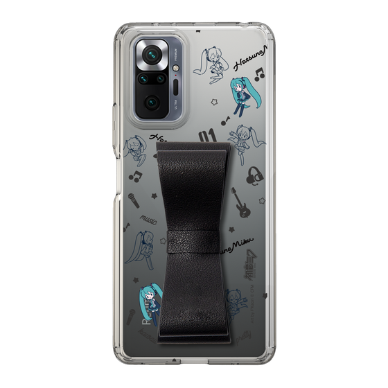 Slim Protection Case - STAND & RING RIBBON Black［ HATSUNE MIKU - Ribbon - Instrumental - Monochrome ］