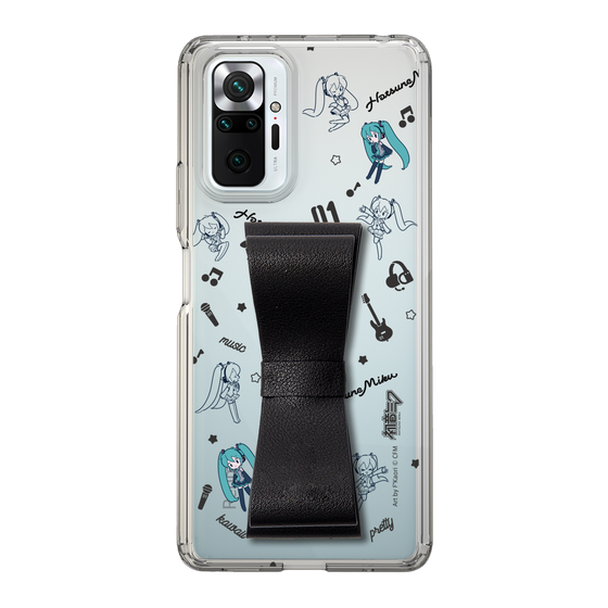 Slim Protection Case - STAND & RING RIBBON Black［ HATSUNE MIKU - Ribbon - Instrumental - Monochrome ］