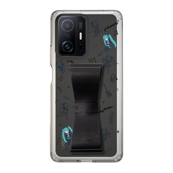 Slim Protection Case - STAND & RING RIBBON Black［ HATSUNE MIKU - Ribbon - Instrumental - Monochrome ］