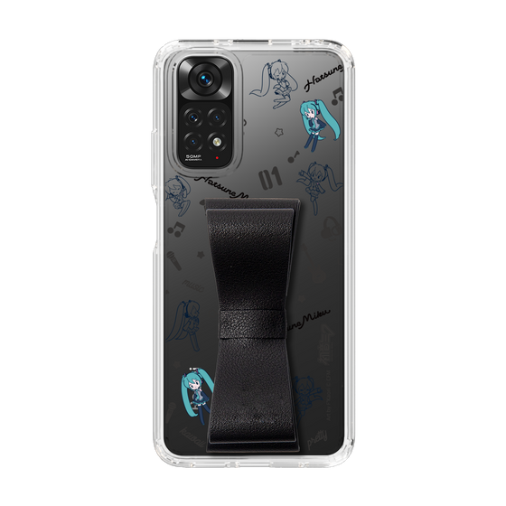 Slim Protection Case - STAND & RING RIBBON Black［ HATSUNE MIKU - Ribbon - Instrumental - Monochrome ］