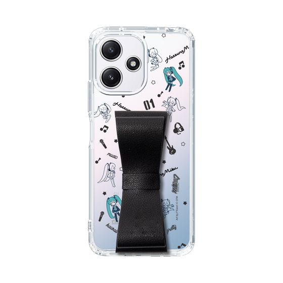 Slim Protection Case - STAND & RING RIBBON Black［ HATSUNE MIKU - Ribbon - Instrumental - Monochrome ］