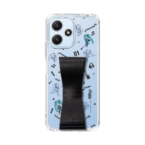 Slim Protection Case - STAND & RING RIBBON Black［ HATSUNE MIKU - Ribbon - Instrumental - Monochrome ］