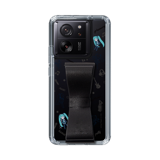 Slim Protection Case - STAND & RING RIBBON Black［ HATSUNE MIKU - Ribbon - Instrumental - Monochrome ］