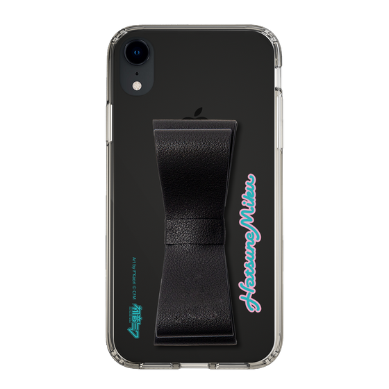 Slim Protection Case - STAND & RING RIBBON Black［ HATSUNE MIKU - Ribbon - Logo ］