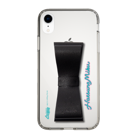 Slim Protection Case - STAND & RING RIBBON Black［ HATSUNE MIKU - Ribbon - Logo ］