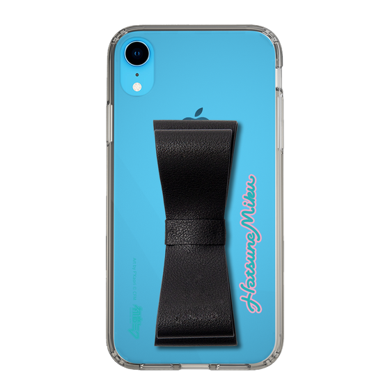 Slim Protection Case - STAND & RING RIBBON Black［ HATSUNE MIKU - Ribbon - Logo ］