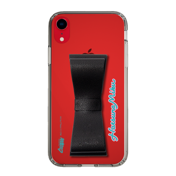 Slim Protection Case - STAND & RING RIBBON Black［ HATSUNE MIKU - Ribbon - Logo ］