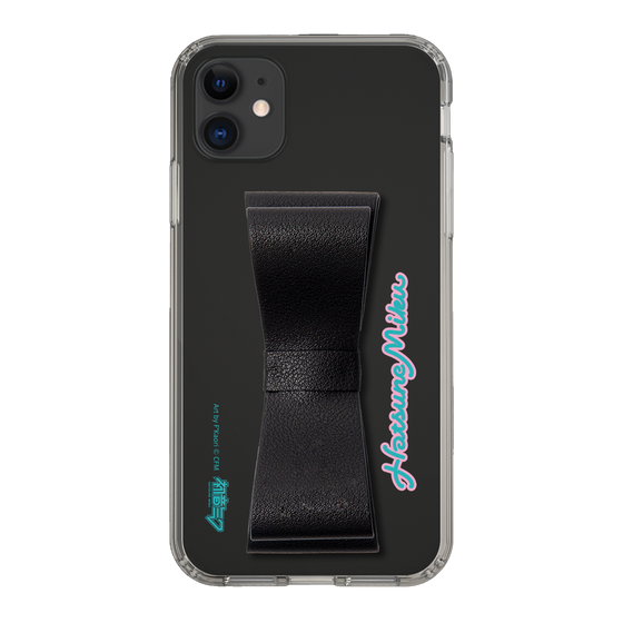 Slim Protection Case - STAND & RING RIBBON Black［ HATSUNE MIKU - Ribbon - Logo ］