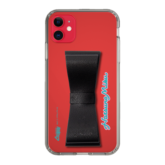 Slim Protection Case - STAND & RING RIBBON Black［ HATSUNE MIKU - Ribbon - Logo ］