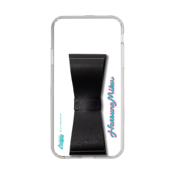 Slim Protection Case - STAND & RING RIBBON Black［ HATSUNE MIKU - Ribbon - Logo ］