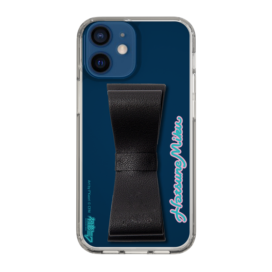 Slim Protection Case - STAND & RING RIBBON Black［ HATSUNE MIKU - Ribbon - Logo ］