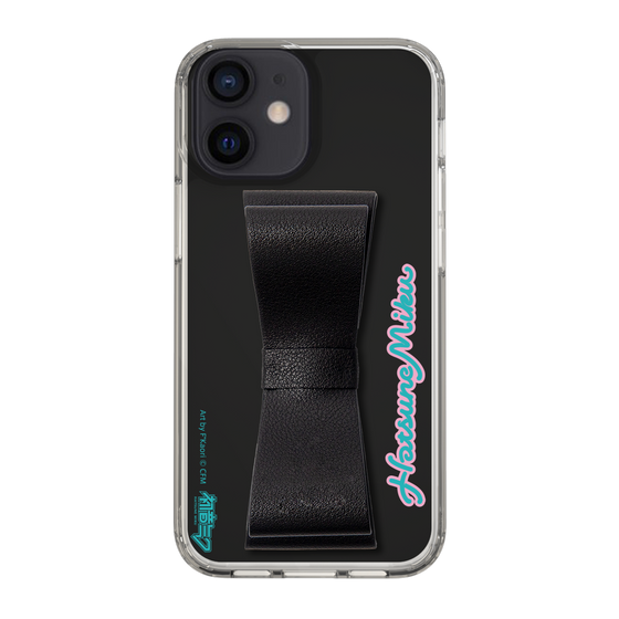 Slim Protection Case - STAND & RING RIBBON Black［ HATSUNE MIKU - Ribbon - Logo ］