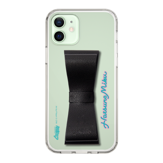 Slim Protection Case - STAND & RING RIBBON Black［ HATSUNE MIKU - Ribbon - Logo ］