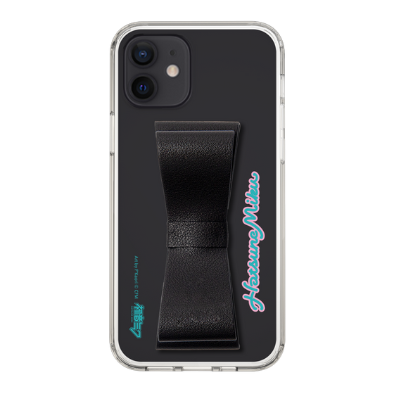 Slim Protection Case - STAND & RING RIBBON Black［ HATSUNE MIKU - Ribbon - Logo ］