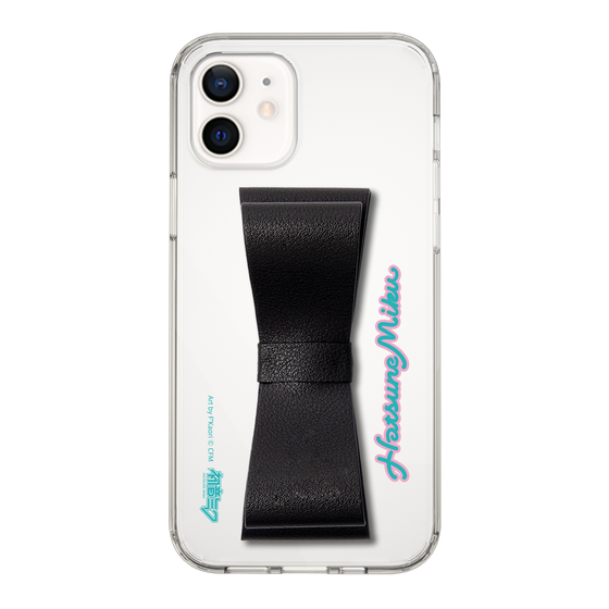 Slim Protection Case - STAND & RING RIBBON Black［ HATSUNE MIKU - Ribbon - Logo ］