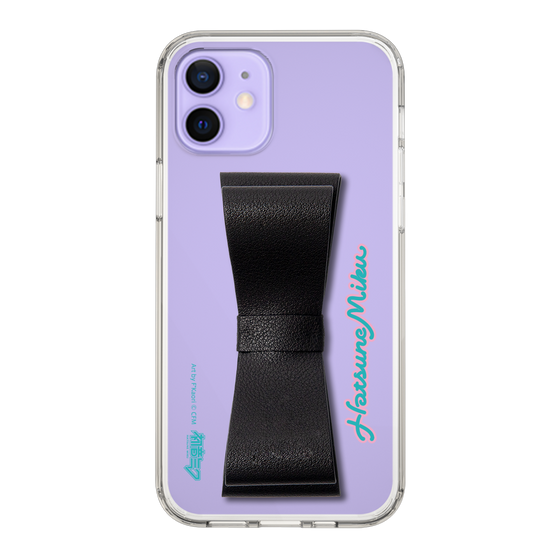 Slim Protection Case - STAND & RING RIBBON Black［ HATSUNE MIKU - Ribbon - Logo ］